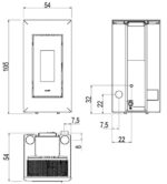 Estufa de pellet canalizable FREEPOINT Vega 10,5 kW blanco - Imagen 3