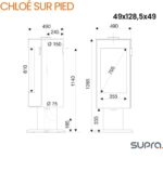 Estufa de leña SUPRA Chloe piedra 6KW - Imagen 5