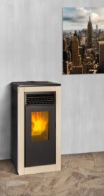 Estufa de pellet TJ Vera 15 kw blanco - Imagen 4