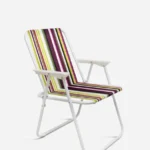 Silla de Playa Plegable Metal y Poliéster – Resistente y Compacta
